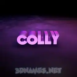 colly in Big Purple style - 3D name wallpaper