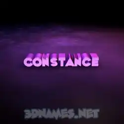 constance in Big Purple style - 3D name wallpaper