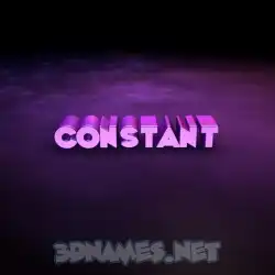constant in Big Purple style - 3D name wallpaper