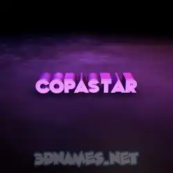 copastar in Big Purple style - 3D name wallpaper