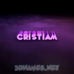 cristiam in Big Purple style - 3D name wallpaper