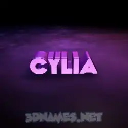 cylia in Big Purple style - 3D name wallpaper