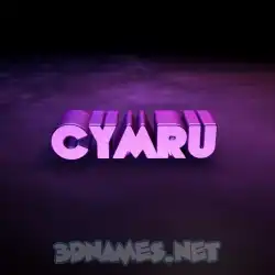 cymru in Big Purple style - 3D name wallpaper