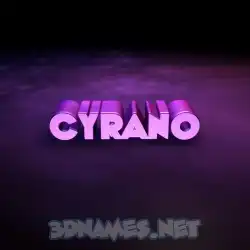 cyrano in Big Purple style - 3D name wallpaper