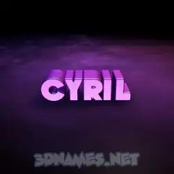 cyril in Big Purple style - 3D name wallpaper