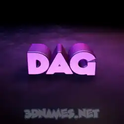 dag in Big Purple style - 3D name wallpaper