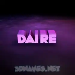 daire in Big Purple style - 3D name wallpaper
