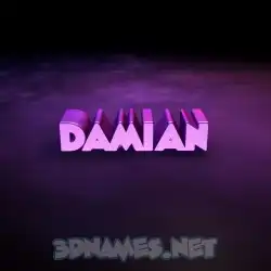 damian in Big Purple style - 3D name wallpaper