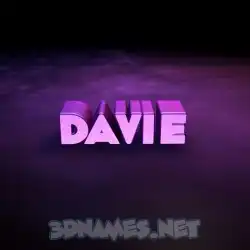 davie in Big Purple style - 3D name wallpaper