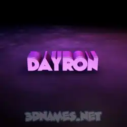 dayron in Big Purple style - 3D name wallpaper