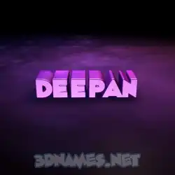 deepan in Big Purple style - 3D name wallpaper