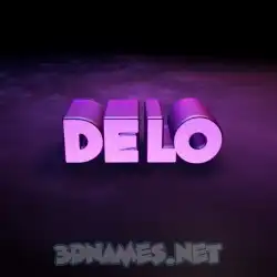 delo in Big Purple style - 3D name wallpaper