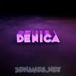 denica in Big Purple style - 3D name wallpaper