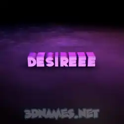 desireee in Big Purple style - 3D name wallpaper