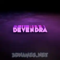 devendra in Big Purple style - 3D name wallpaper