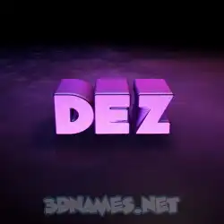 dez in Big Purple style - 3D name wallpaper