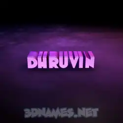 dhruvin in Big Purple style - 3D name wallpaper