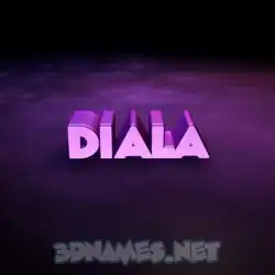diala in Big Purple style - 3D name wallpaper