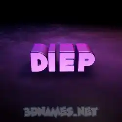diep in Big Purple style - 3D name wallpaper