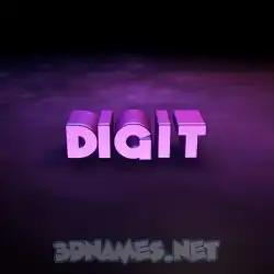 digit in Big Purple style - 3D name wallpaper