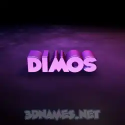 dimos in Big Purple style - 3D name wallpaper
