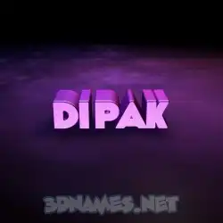 dipak in Big Purple style - 3D name wallpaper