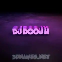 djdoojh in Big Purple style - 3D name wallpaper