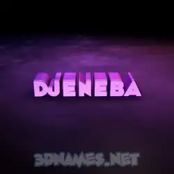 djeneba in Big Purple style - 3D name wallpaper