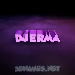 djerma in Big Purple style - 3D name wallpaper