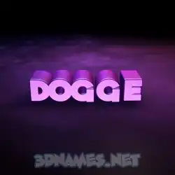 dogge in Big Purple style - 3D name wallpaper