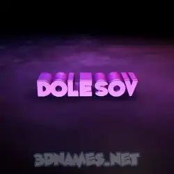 dolesov in Big Purple style - 3D name wallpaper