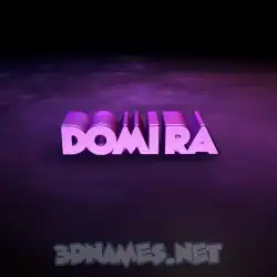 domira in Big Purple style - 3D name wallpaper