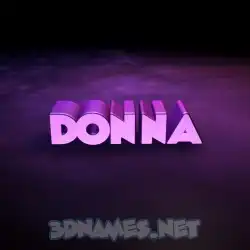 donna in Big Purple style - 3D name wallpaper