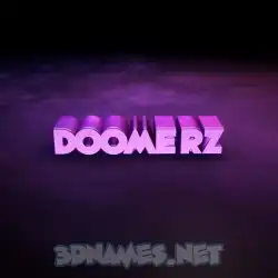 doomerz in Big Purple style - 3D name wallpaper