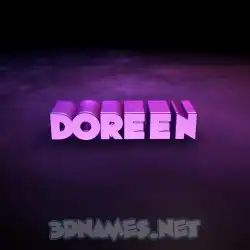 doreen in Big Purple style - 3D name wallpaper