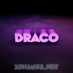 draco in Big Purple style - 3D name wallpaper