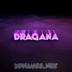 dragana in Big Purple style - 3D name wallpaper