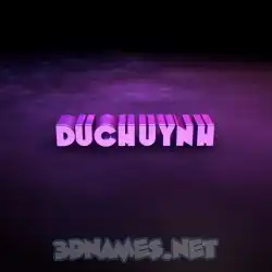 duchuynh in Big Purple style - 3D name wallpaper