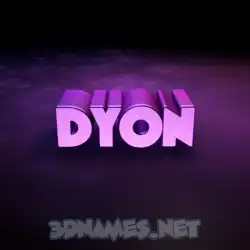 dyon in Big Purple style - 3D name wallpaper