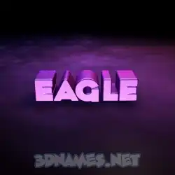 eagle in Big Purple style - 3D name wallpaper