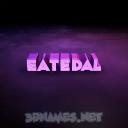 eatedal in Big Purple style - 3D name wallpaper