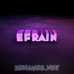 efrain in Big Purple style - 3D name wallpaper