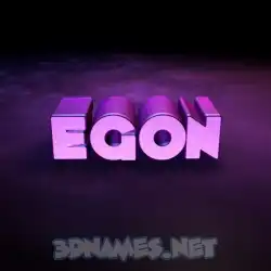 egon in Big Purple style - 3D name wallpaper