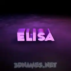elisa in Big Purple style - 3D name wallpaper