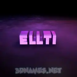 ellti in Big Purple style - 3D name wallpaper