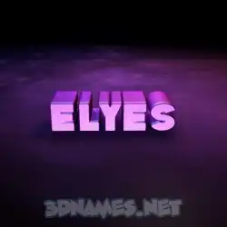 elyes in Big Purple style - 3D name wallpaper