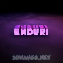 enduri in Big Purple style - 3D name wallpaper