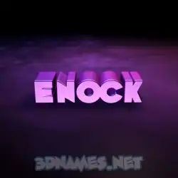 enock in Big Purple style - 3D name wallpaper