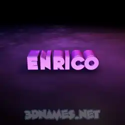 enrico in Big Purple style - 3D name wallpaper