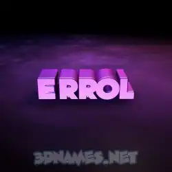 errol in Big Purple style - 3D name wallpaper